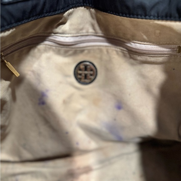 Tory Burch Black Nylon Tote with Logo - Picture 6 of 6